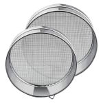 Kuber Industries Silver Stainless Steel Flour Sieve (Set Of 2)