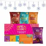 Open Secret Cookies and Dryfruits Combo with Christmas Tree Decoration Lights