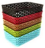 CSM Multipurpose Plastic Storage Baskets for Stationery, Cosmetics, Medicines