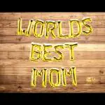 SV Traders WORLDS BEST MOM Golden Foil Balloon/Mom's Birthday Decoration/Mothers Day Decoration/Thank U Mom Party And Decoration+Balloon Curling Ribbon(2)