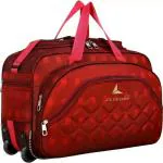 LexCorp Red Polyester and Nylon Strolley Duffel Bag 70L (Large)