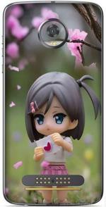 instyler Motorola Moto Z2 Play Matte Vinyl Doll Printed Mobile Skin Sticker with Scratch Resistant Lamination