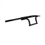 BIGBIRD Best HB24 Bike Handle Bar Dual Triple Curved Stylish Handlebar Pipe/Rod Black for Royal Enfield Classic 350