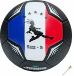 jaspo Soccer Champ Football, TPU Material, Machine Stitched, Size 5, Under 12 Years Age Group, 6 to 8 lbs Inflation (France)