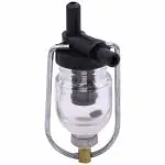 Allextreme EXGBPF1 Magnetic Glass Bowl Inline Petrol Fuel Filter Compatible with Royal Enfield Bullet BS3 & BS4 Classic, Electra & Standard Motorcycle Carbureted Models