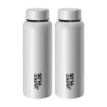 Jaypee Plus Stainless Steel Water Bottle,Pack of 2, 750 ml,Silver | Leak Proof Bottles for Campaign|Hiking | Treking Bottle |Travel Bottle