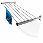 Synergy - 6 Pipe x 3 Feet - Heavy Duty Stainless Steel Foldable Wall Mounted Cloth Dryer/Clothes Drying Stand