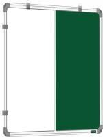 SHELFKING 2 X 2 Feet Premium Combination Board (Non-Magnetic Whiteboard With Green ChalkBoard) For Home, Office And School. Heavy-Duty Aluminium Frame (Pack Of 1 Combination Board)|Colour - White & Green White, Green board (60 cm x 60 cm)