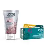Jolen New York Lumeric B3 Hair Removal Cream (Peach) 50g & Creme Bleach with Turmeric 40g - Combo