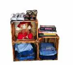 NB Crafted Burn Black Wooden Crates | Pine Wood Basket | Planter Baskets | Storage Baskets | Stationary Storage | Ideal for Gifting Woodcraft Original Multipurpose Crate Decoration (Large)30 x 35 x 40 cm