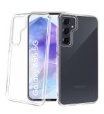 Golden Sand for Samsung Galaxy A55 5G Back Case Cover - Ice Crystal Hybrid Shockproof Back Cover, Transparent PC Military Grade TPU, Crystal Clear