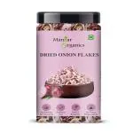 ManHar Organics Dry Onion Flakes Jar 175gm- Dehydrated Red Onion Slices | Sukha Pyaz| Sun Dried |