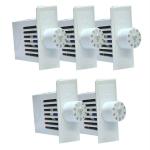 Hi-PLASST 5pcs 1M Switch Type Regulator , 4-Step , Modular Step Type Fan Regulator for Home and Offices White 5 x 2.4cm , Pack of 5