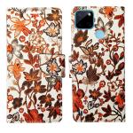 A D Enterprises Orange Pattern Flip Cover for Realme C25Y | Magnetic Case | Shock Absorbent | Flip Cover Realme C25Y