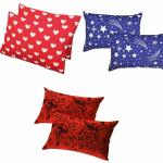 Divvay Homes 3D Printed Pillows Cover (Pack of 6, 69 cm*46 cm, Multicolor)