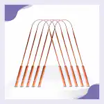 Nurpi copper Tongue Cleaner An Anti-Microbial Tongue scraper for Oral Health Reduces Bad Breath & Supports Digestive Health for adults 5 pcs