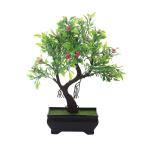 Foliyaj Artificial Y Shaped Bonsai Tree With Pink Flowers 18 x 10 cm