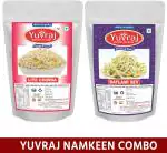 Yuvraj chidwa snacks & Ratlami Sev Bikaneri Hand Made Namkeen Combo pack ( 400 gm x 2 )