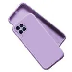 Rakulo Liquid Silicone Flexible with Camera Protection Soft Back Cover Case Samsung Galaxy F22 4G (Lavander)