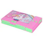 Samvardhan Boy's and Girl's PVC Multifunction Mini Jumbo Pencil Box with Compass for Birthday (Unicorn, Pink)