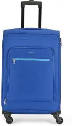 Aristocrat Nile | Cabin Trolley Bag | Soft Sided Luggage | Polyester | Bright Blue