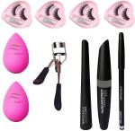 Buy Tya Eyelash With Glue Curler And 2 Puff (Set Of 8)