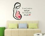 Lanstick Vinyl Multicolor Moms Womb Love Image Self Adhesive Wall Sticker 24 inch