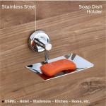 GLOXY ENTERPRISE Square Shape Wall Mounted Stainless Steel Single Soap ...