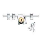 Link Rod Lock 14 inches| Stainless Steel Body| Brass Lever| 3 Silver Keys| Double Locking with 5 yrs Warranty