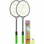 SBM racket pack of 2 with nylon cock Badminton Kit ()