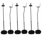 MYL Adjustable Height Satellite Speaker Stand for Home Theatre Speakers (Black)