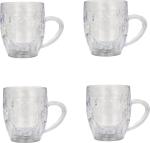 Verma Multicolor Plastic Led Light Multipurpose and Giftable Beer Mug, 250 Ml (Pack of 4)