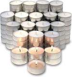 BLUVI Tealight Unscented Candles - Pack of 10 I Round Shape Fully Refined Paraffin Wax Diya I Smokeless & Dripless I 4.5 Hours Long Burning Time I Candle for Office, Spa, Home Decor & Other Occasions