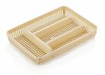 JRM Plastic Desk Drawer Organizers Desk Organizer Tray, Drawer Dividers (CREAM)