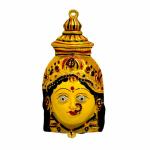 Puja N Pujari Varalakshmi Idol with Face Mask Light Violet and Gold Saree
