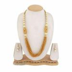 Ashish Export - Jewellery Antique Plated Tribal Cotton Thread Jewellery Necklace Earring Set for Women & Girls_Gold