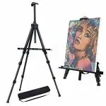 Grandink Lightweight Black Easel Metal Painting Stand