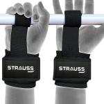 Strauss Black Cotton Weight-Lifting Wrist Wrap (1 Pair)