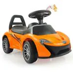 Pandaoriginals Orange Plastic Non Battery Operated Ride On Car