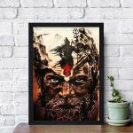 Chaque Decor Shiva Roop Texture Paper Framed Art Print 19.25 Inches X 13.25 Inches Modern Art ,Perfect for Home Decor, For Living Room, Bed room, Office, Hotel,wall decoration