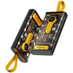 TP TROOPS 10000mAh Power Bank Clear Bolt Portable Charger 45W Fast Charging Dual USB Port Lithium Polymer Battery (Input & Output) Power Bank for iPhone, Samsung & Android Devices- Transparent (BLACK)