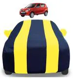 Auto Hub Car Cover Compatible with Maruti Suzuki Alto 800 Old with Mirror Pockets, Triple Stitched, Water Resistant Car Body Cover, Navy, Yellow