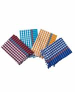 ASH Traders Sircilla Khadi Cotton Handloom Bath Towels Size 36/72Inch(90/180cm) 3/6feet Heavy Quality Pack of 4