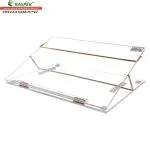 Rasper Clear Acrylic Writing Desk Adjustable Height Table Top Elevator Inclined Book Reading Stand Slant Office Table Elevator Desk Portable Laptop Table (Big Size 24x18 Inches) Premium Quality 8MM