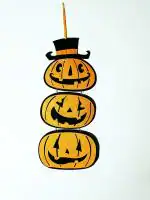 My Party Suppliers Pumpkin Hanging Strips Window Decoration for Halloween
