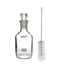 ABGIL Borosilicate Glass Reagent Bottle - With Interchangeable Stopper & Compatible Cleaning Brush - Capacity 1000 ml