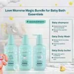 LOVE MOMMA Magic Bundle For Baby Bath Essentials (Baby Shampoo, Baby Body Wash & Baby Body Butter)