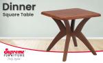 Supreme Furniture Dinner Plastic Table Suitable for Indoor & Outdoor (Teakwood)
