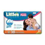 Little's Standard Baby Diapers L Size (Large) Pants Style | 9-14 kg | 30 Count - Pack of 1 | CottonSoft Baby Diaper with Leakage Guard & 10 Hours Absorption