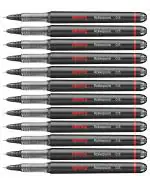 Rotring Rollerball Pen Needle Point (0.5 Mm) Rollerpoint For Precise Writing Black Ink 12 Count
